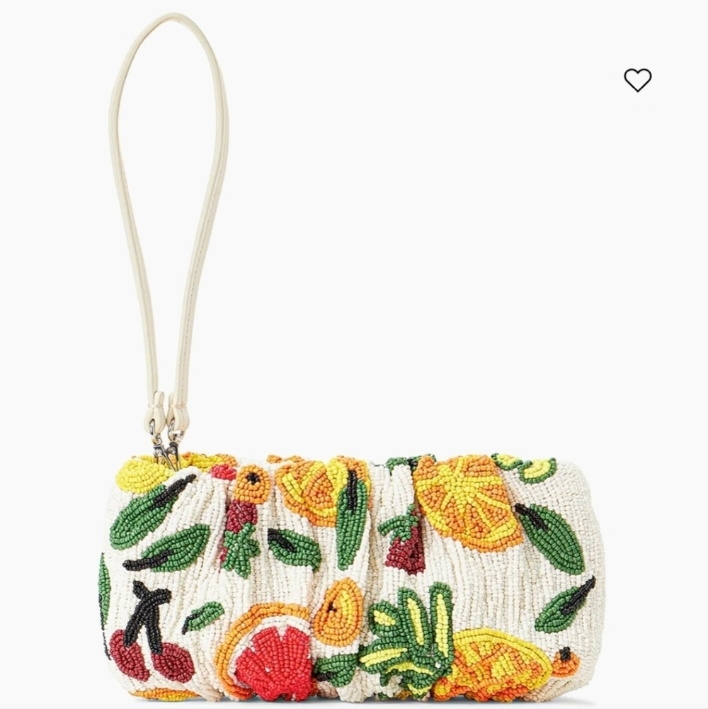 New Staud Beaded Bean Fruit Salad Shoulder Bag/Convertible Clutch NWT - Picture 5 of 14